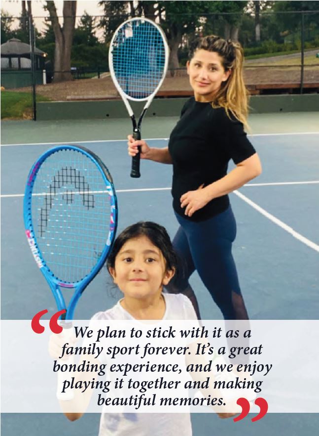 "We plan to stick with it as a family sport forever. It's a great bonding experience, and we enjoy playing it together and making beautiful memories."