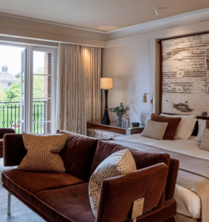 Hotel room at The Grove
