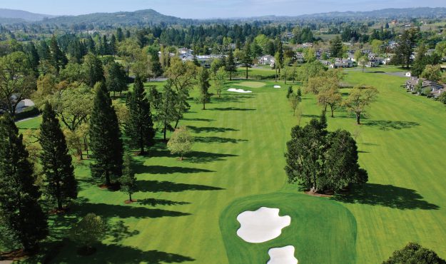 Looking down a golf hole at Silverado Resort and Spa