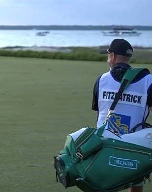 Caddy holding Troon Bag