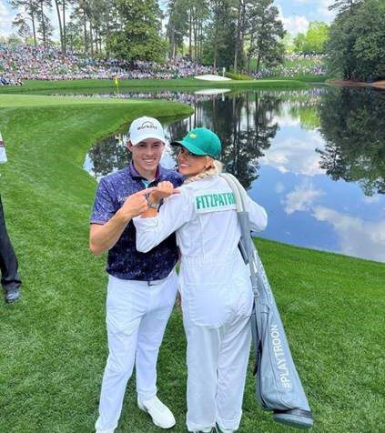 Matt and Girlfriend at Masters Par 3 Tournament with Play Troon Bag